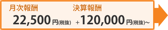 月次報酬：23,625円（税込）＋決算報酬126,000円（税込）～
