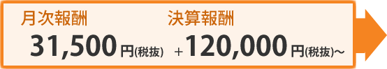 月次報酬：33,075円（税込）＋決算報酬126,000円（税込）～