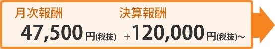 月次報酬：49,875円（税込）＋決算報酬126,000円（税込）～
