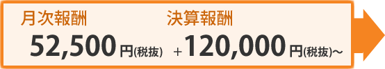 月次報酬：55,125円（税込）＋決算報酬126,000円（税込）～