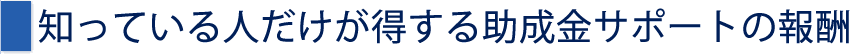 知っている人だけが得する助成金サポートの報酬