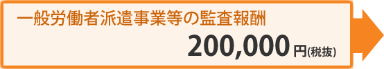 一般労働者派遣事業等の監査報酬：210,000円（税込）