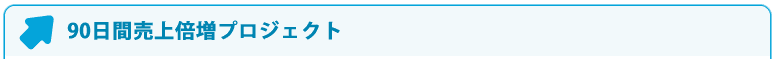 90日間売上倍増プロジェクト