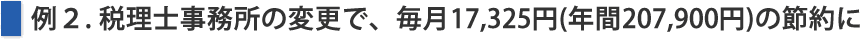 事務所の変更で、毎月17,325円(年間245,700円)の節約に